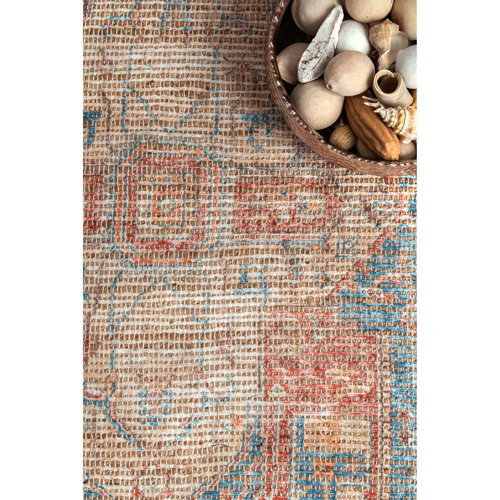 World Menagerie Demetri Oriental Orange/Blue Area Rug & Reviews Wayfair